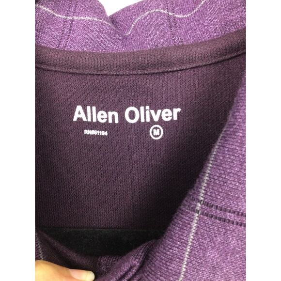 Allen Oliver Men’s Purple Plaid Preppy Collared Short Sleeve Golf Polo Shirt M - Picture 5 of 8